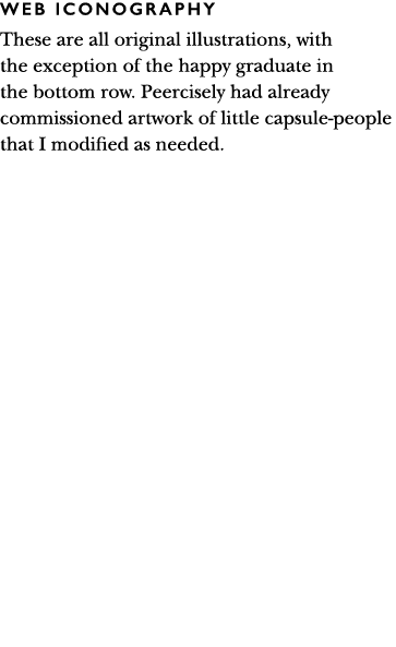 web iconography These are all original illustrations, with the exception of the happy graduate in the bottom row  Pee   